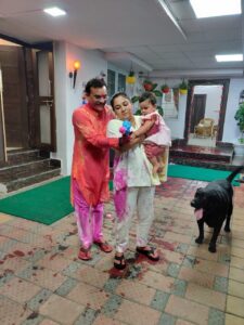 Holi Of BJP President VD with Wife Stuti
