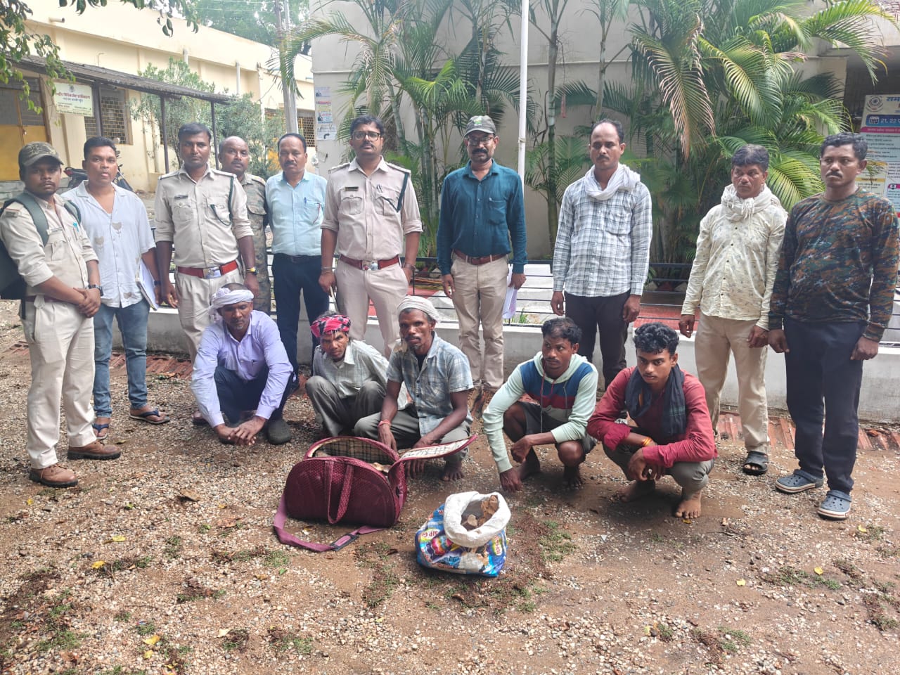 बाघ के संदिग्ध कंकाल के साथ 5 आरोपी गिरफ्तार, पूछताछ जारी, वन विभाग ने खरीददार बनकर कार्यवाही को दिया अंजाम