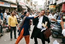 बीच बाजार वकील को महिला ने लगाए थप्पड़, लगाया धोखाधड़ी और दलाली का गंभीर आरोप; वीडियो वायरल